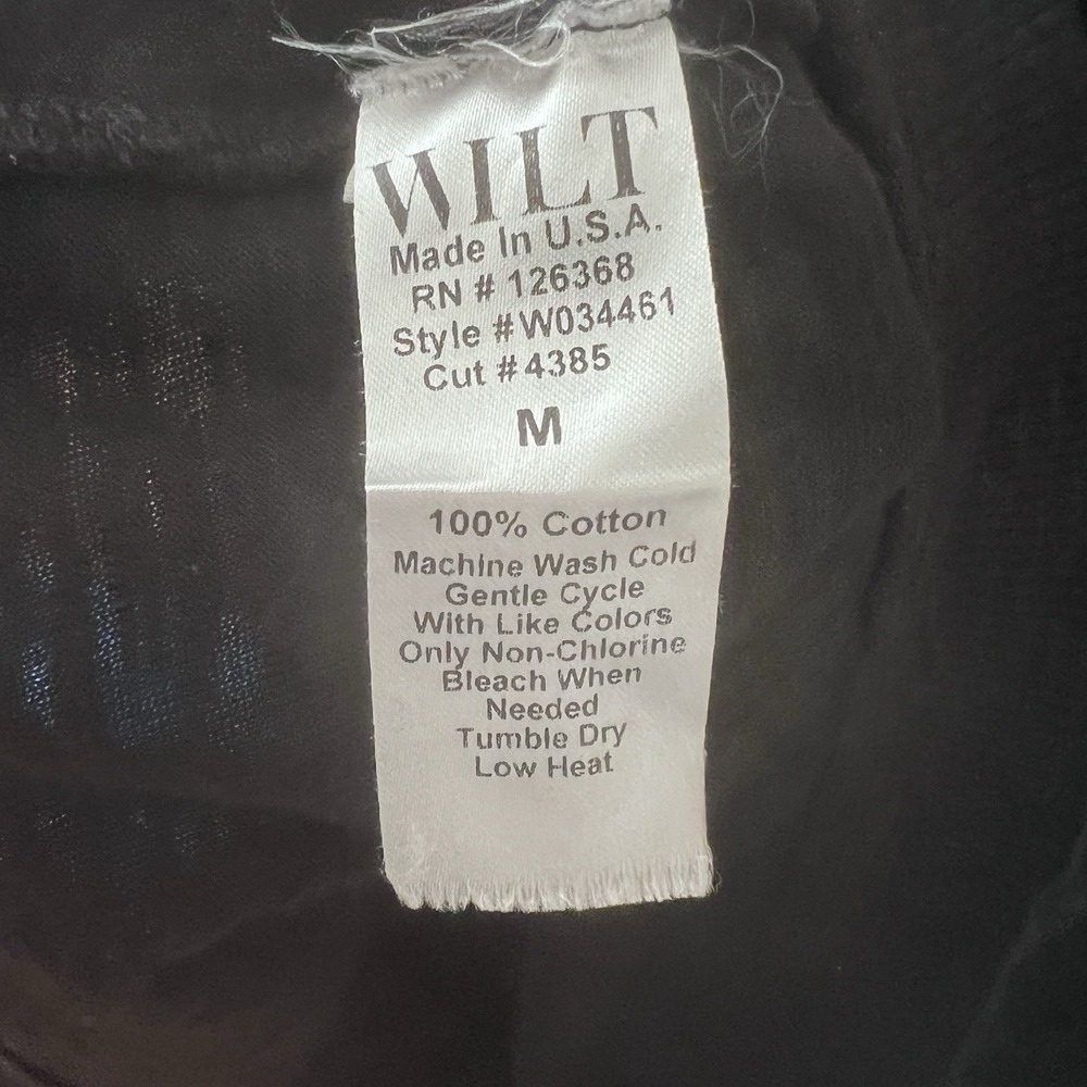 Wilt Asymmetrical Heathered Black Top Casual Relaxed Minimalist Pullover Size M - Picture 8 of 9